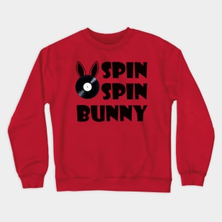 SpinSpinBunny Main Square Logo - Black Lettering Crewneck Sweatshirt